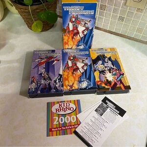 Vintage Hasbro The Original Transformers box set 3 VHS tapes Rhino Home Video
